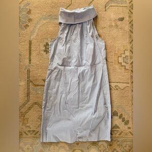 NWOT Sail to Sable Cowl Neck Light Blue and White Striped Dress